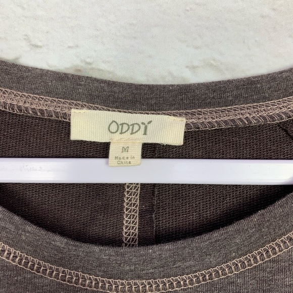 Oddy Boho Peekaboo Knit Scoop Neck LongSleeve Top - Picture 4 of 5